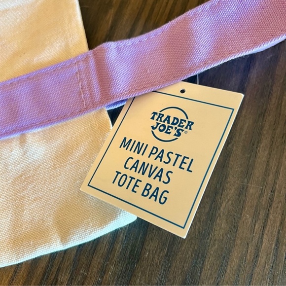 2026 Trader Joe’s Mini Tote - Purple White - Picture 8 of 9